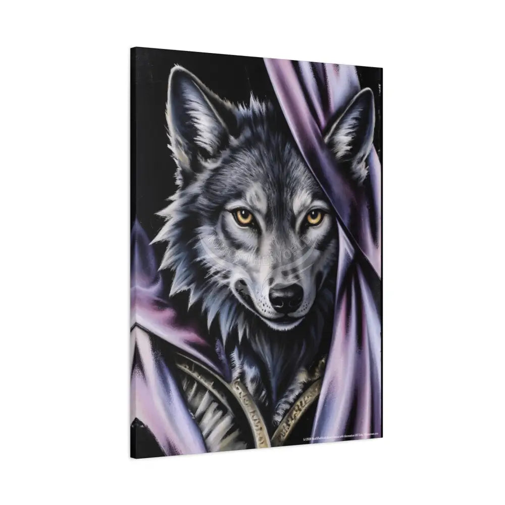 Gothic Wolf Dark Howler Fantasy Canvas Print — Matte Stretched Wall Art Canvas