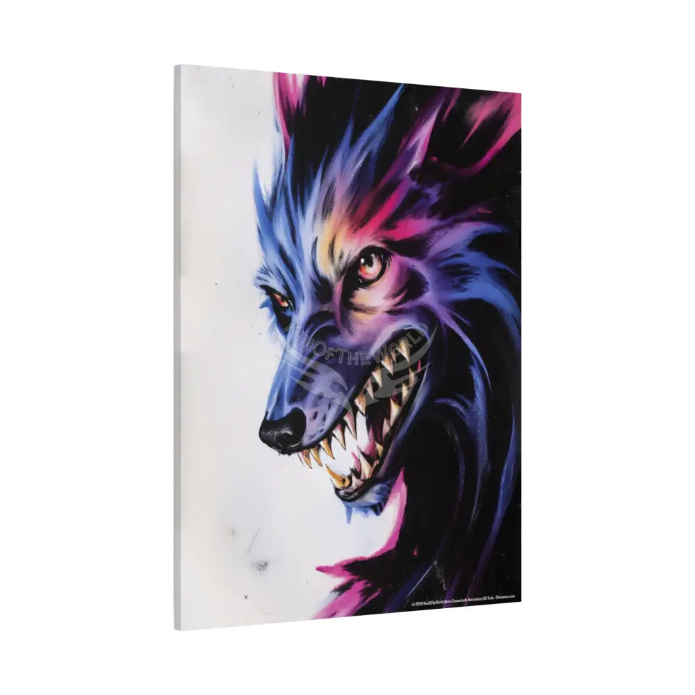 Gothic Wolf Howler Fantasy Canvas Print — Matte Stretched Wall Art Canvas