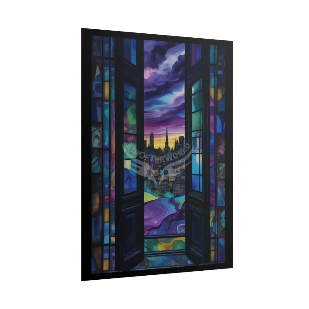 Gothic Wonderland Multiverse Doorway Artistic Rolled Poster — Bold Multilevel Blend Art Print Poster