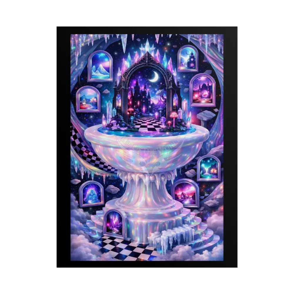 Gothic Wonderland Multiverse Weird Lady Rolled Poster — Bold Multilevel Blend Character Art Print 18″ x 24″ (Vertical)