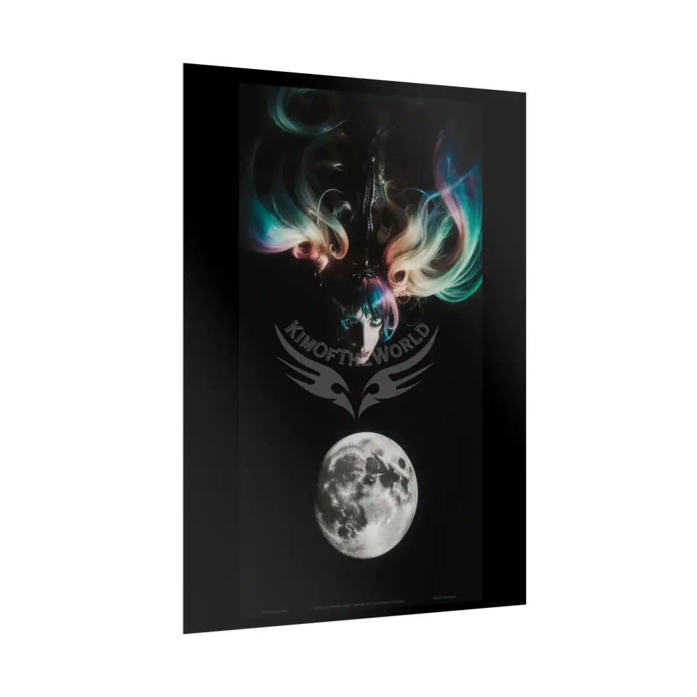 Gothic Wonderland Multiverse Weird Lady Rolled Poster — Bold Multilevel Blend Character Art Print Poster