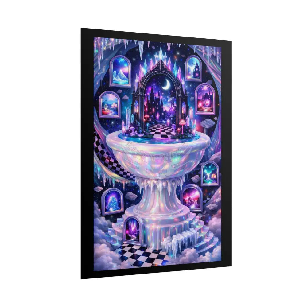 Gothic Wonderland Multiverse Weird Lady Rolled Poster — Bold Multilevel Blend Character Art Print Poster