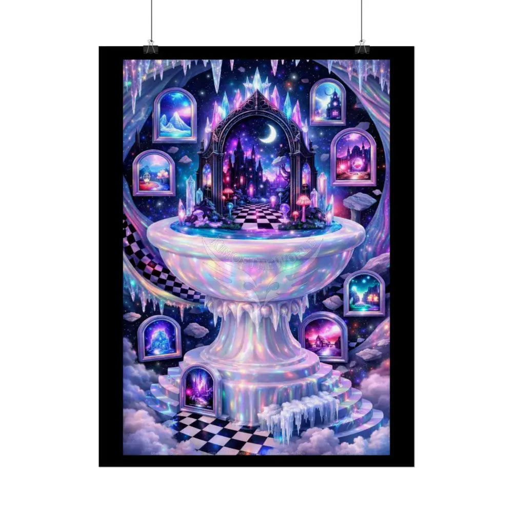 Gothic Wonderland Multiverse Weird Lady Rolled Poster — Bold Multilevel Blend Character Art Print Poster