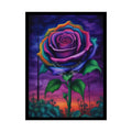 Gothic Wonderland Spectrum Rose Artistic Rolled Poster — Bold Blend Art Print 18″ x 24″ (Vertical) / Semi Glossy Poster