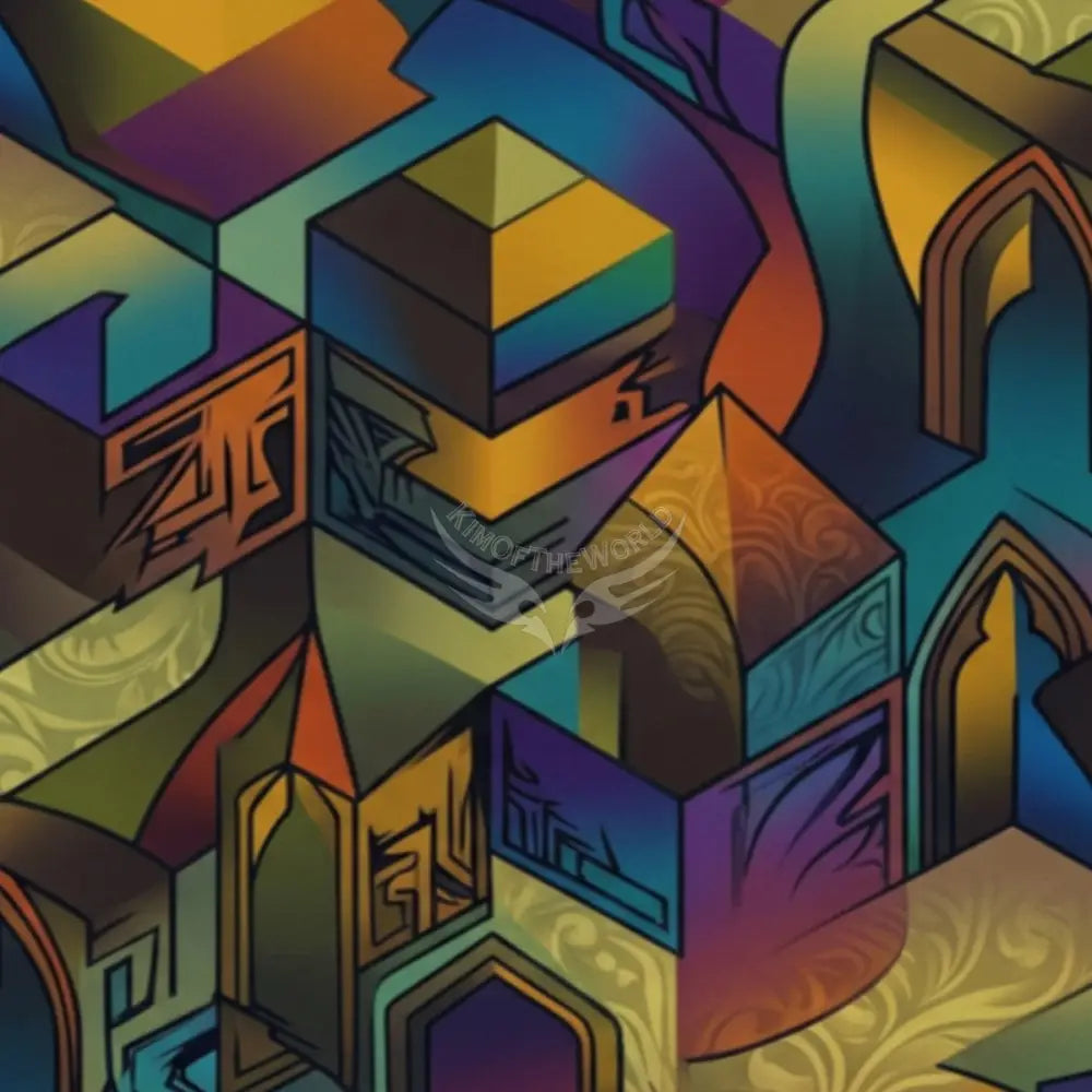 Graffiti Colorful Shapes Unpasted Mural Wallpaper 144’’x100’’ 144’’x100’’ Wall Coverings