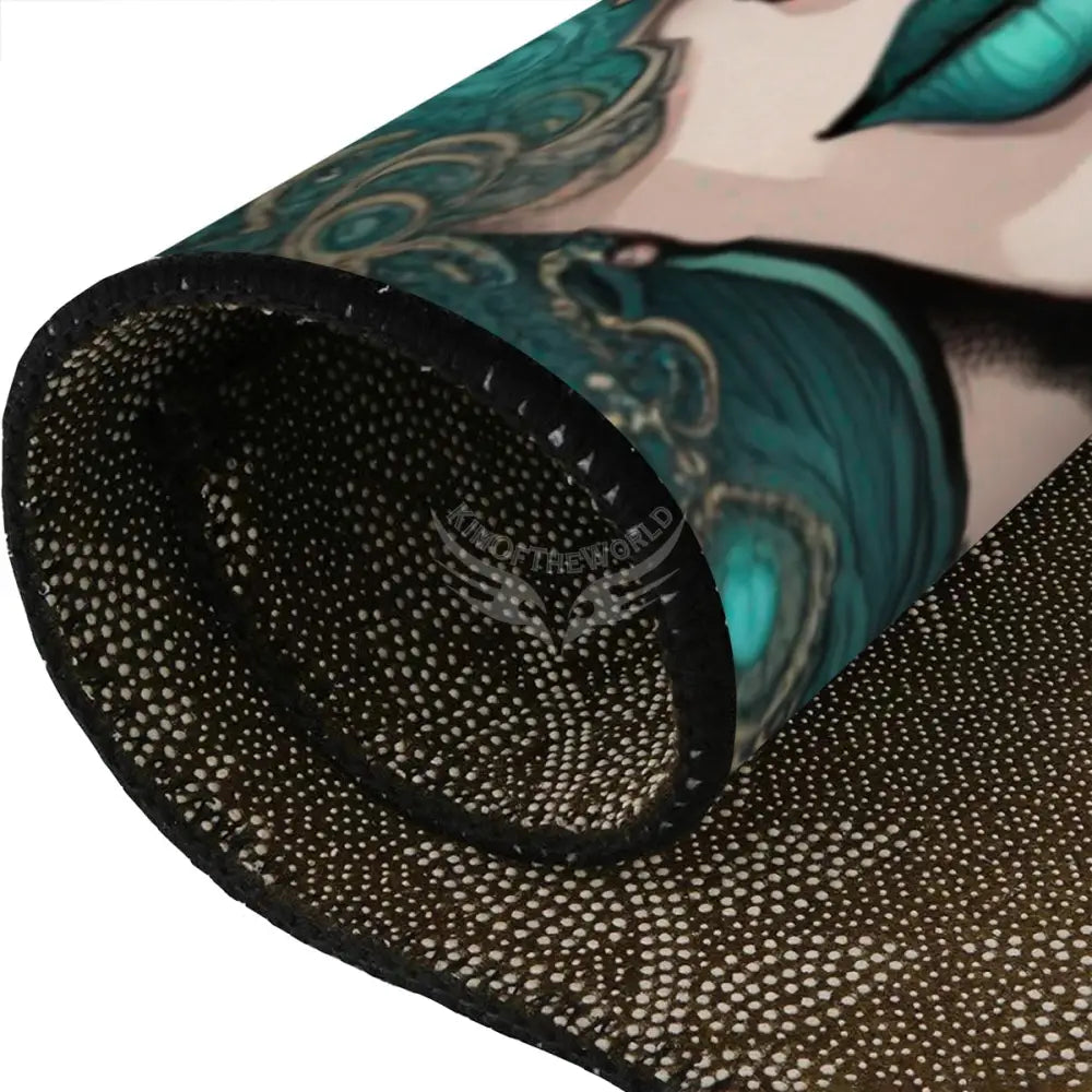 Green Art Nouveau Lady Multiple Sizes Oval Area Rug Rugs & Mats
