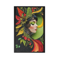 Green & Gold 3D Lady Postcards — 7-Card Set (Red Motif) One size Paper products
