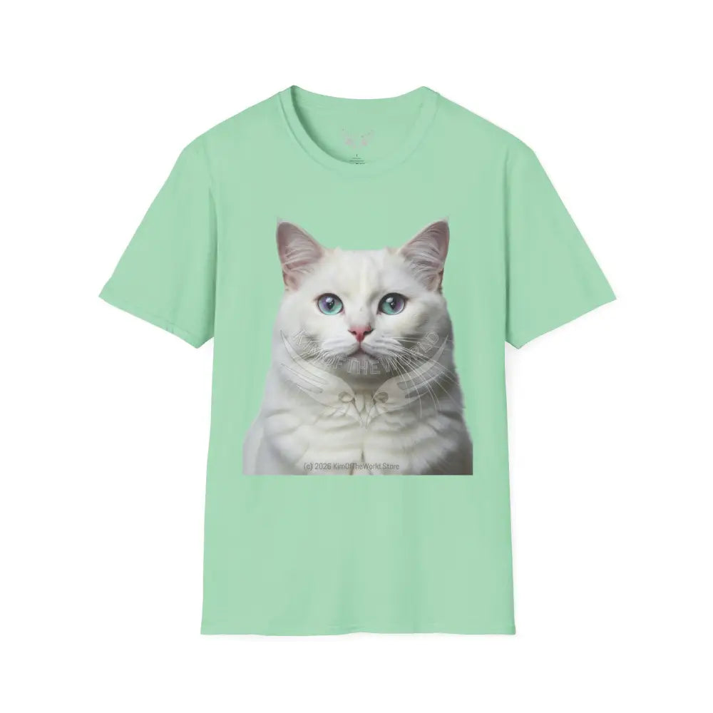 Grey and White Kitty Cat Parent Tee - Softstyle T-Shirt T-Shirt