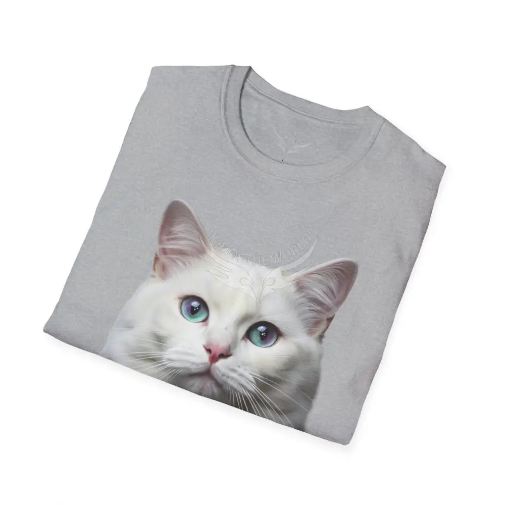 Grey and White Kitty Cat Parent Tee - Softstyle T-Shirt T-Shirt