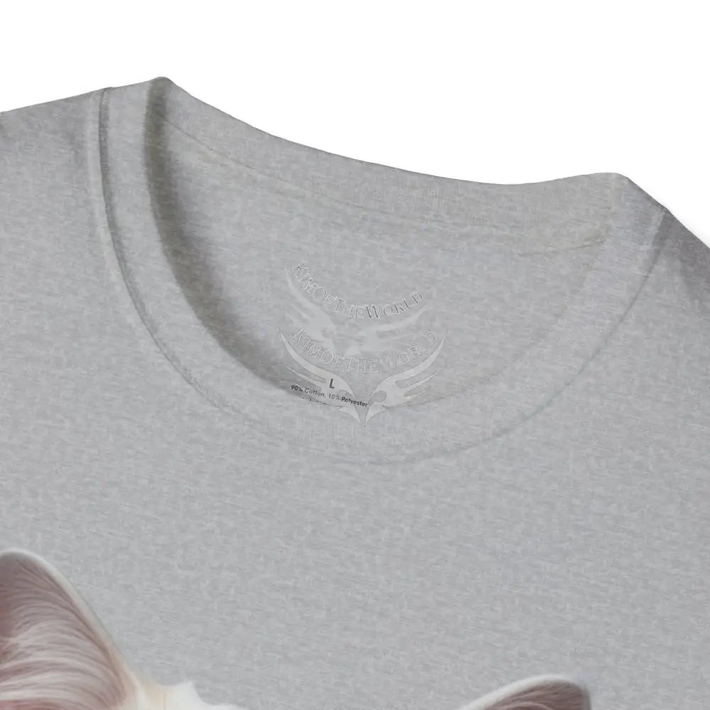 Grey and White Kitty Cat Parent Tee - Softstyle T-Shirt T-Shirt