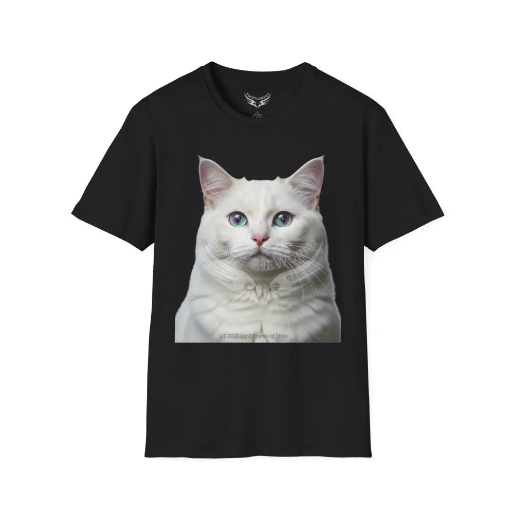 Grey and White Kitty Cat Parent Tee - Softstyle T-Shirt T-Shirt
