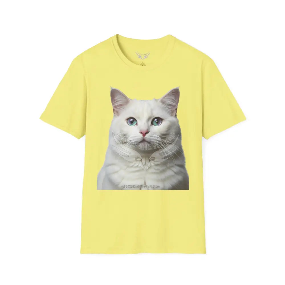 Grey and White Kitty Cat Parent Tee - Softstyle T-Shirt T-Shirt