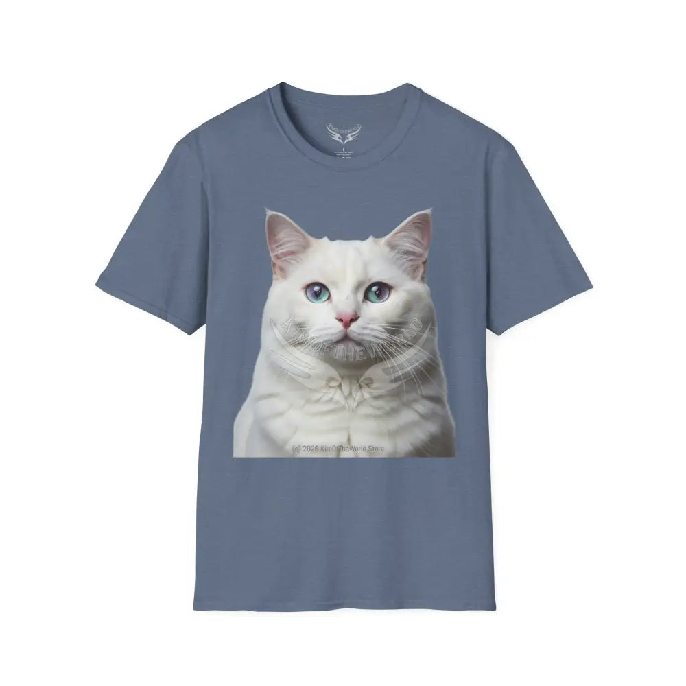 Grey and White Kitty Cat Parent Tee - Softstyle T-Shirt T-Shirt