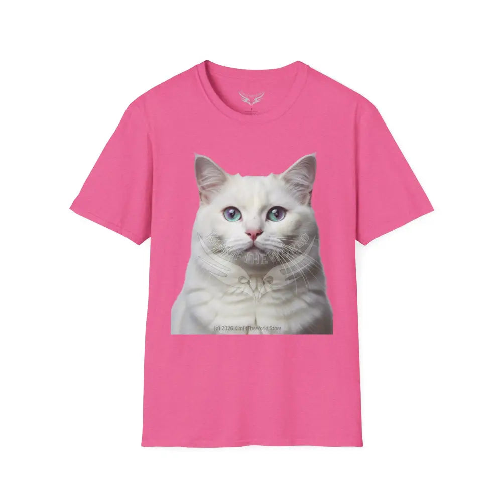 Grey and White Kitty Cat Parent Tee - Softstyle T-Shirt T-Shirt