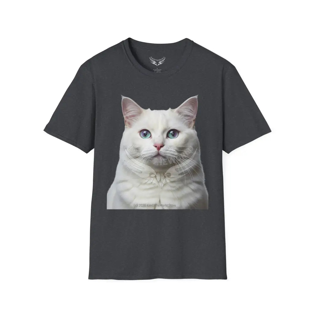 Grey and White Kitty Cat Parent Tee - Softstyle T-Shirt T-Shirt