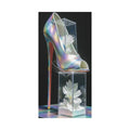 High Heel Stiletto Iridescent Tall Shoe Canvas Wall Art — Matte Stretched 1.25’’ 20’’ x 40’’ (Vertical) / 1.25’’ Canvas