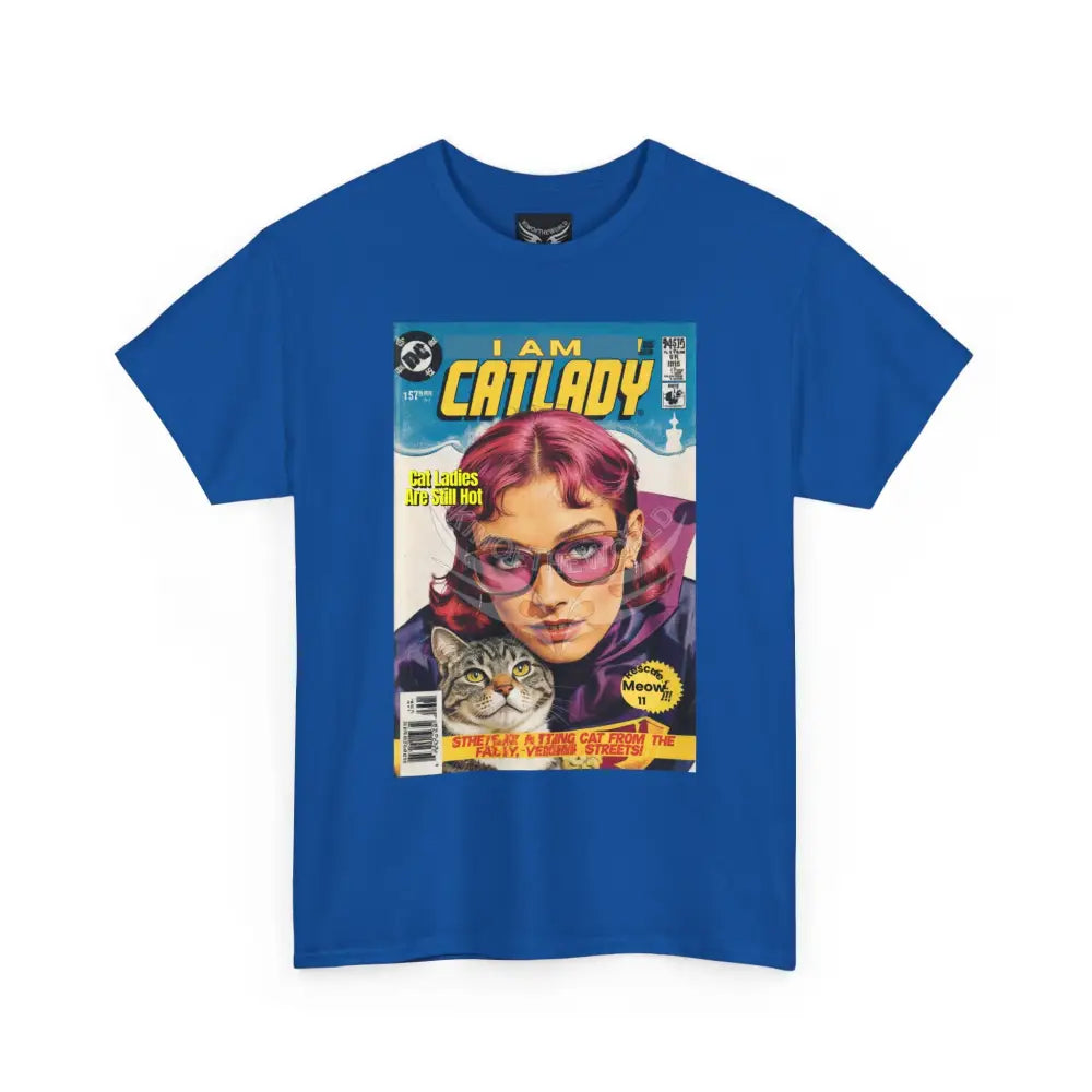 I Am Catlady Retro Comic Tee - Vintage Cat Lover Graphic T-Shirt T-Shirt