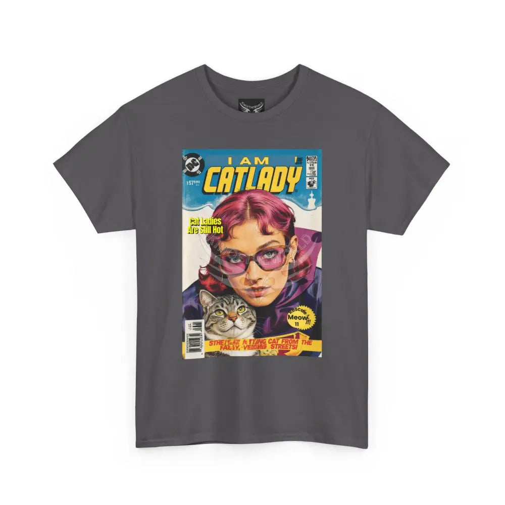 I Am Catlady Retro Comic Tee - Vintage Cat Lover Graphic T-Shirt T-Shirt