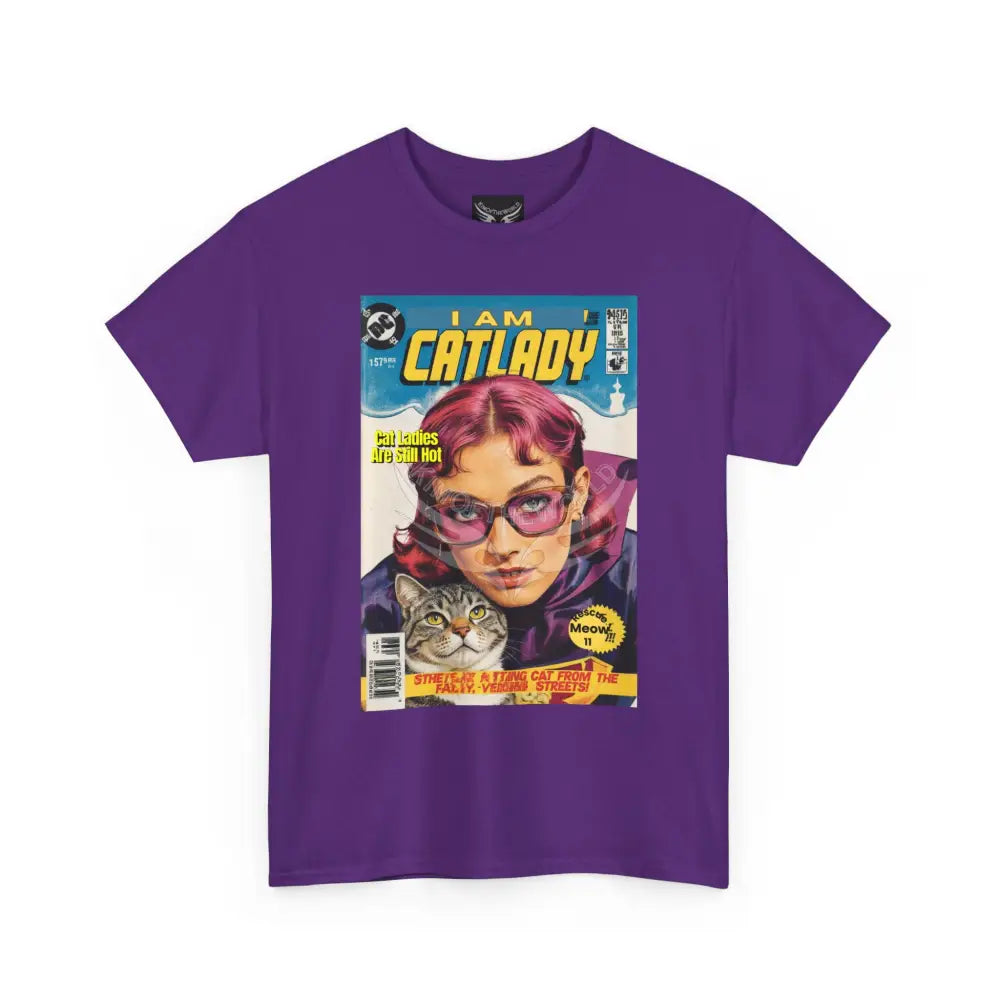 I Am Catlady Retro Comic Tee - Vintage Cat Lover Graphic T-Shirt T-Shirt