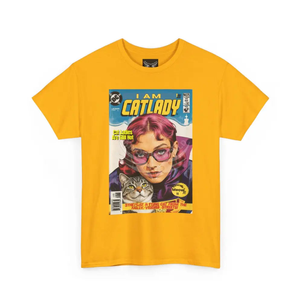 I Am Catlady Retro Comic Tee - Vintage Cat Lover Graphic T-Shirt T-Shirt