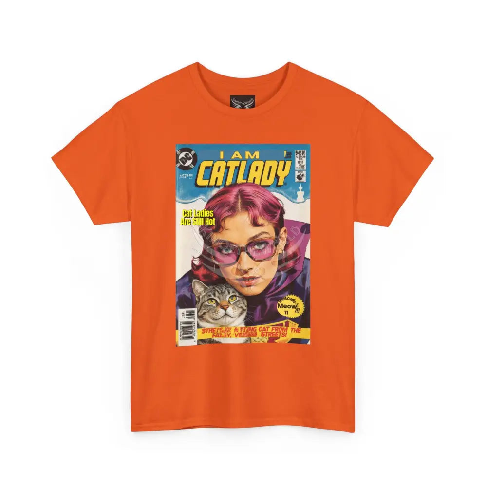 I Am Catlady Retro Comic Tee - Vintage Cat Lover Graphic T-Shirt T-Shirt