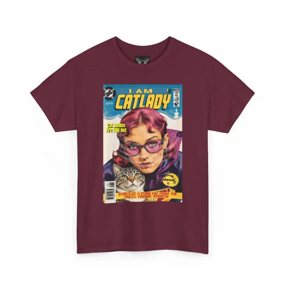 I Am Catlady Retro Comic Tee - Vintage Cat Lover Graphic T-Shirt T-Shirt