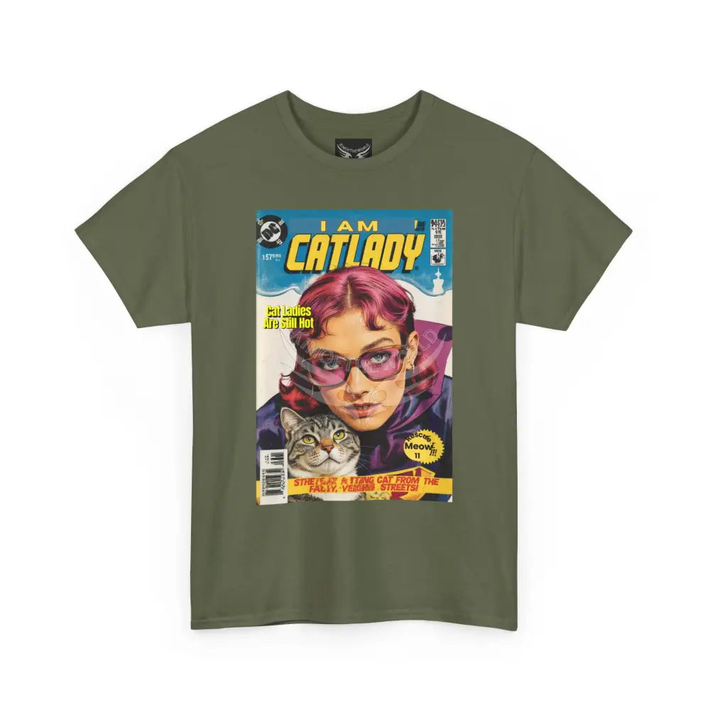 I Am Catlady Retro Comic Tee - Vintage Cat Lover Graphic T-Shirt T-Shirt