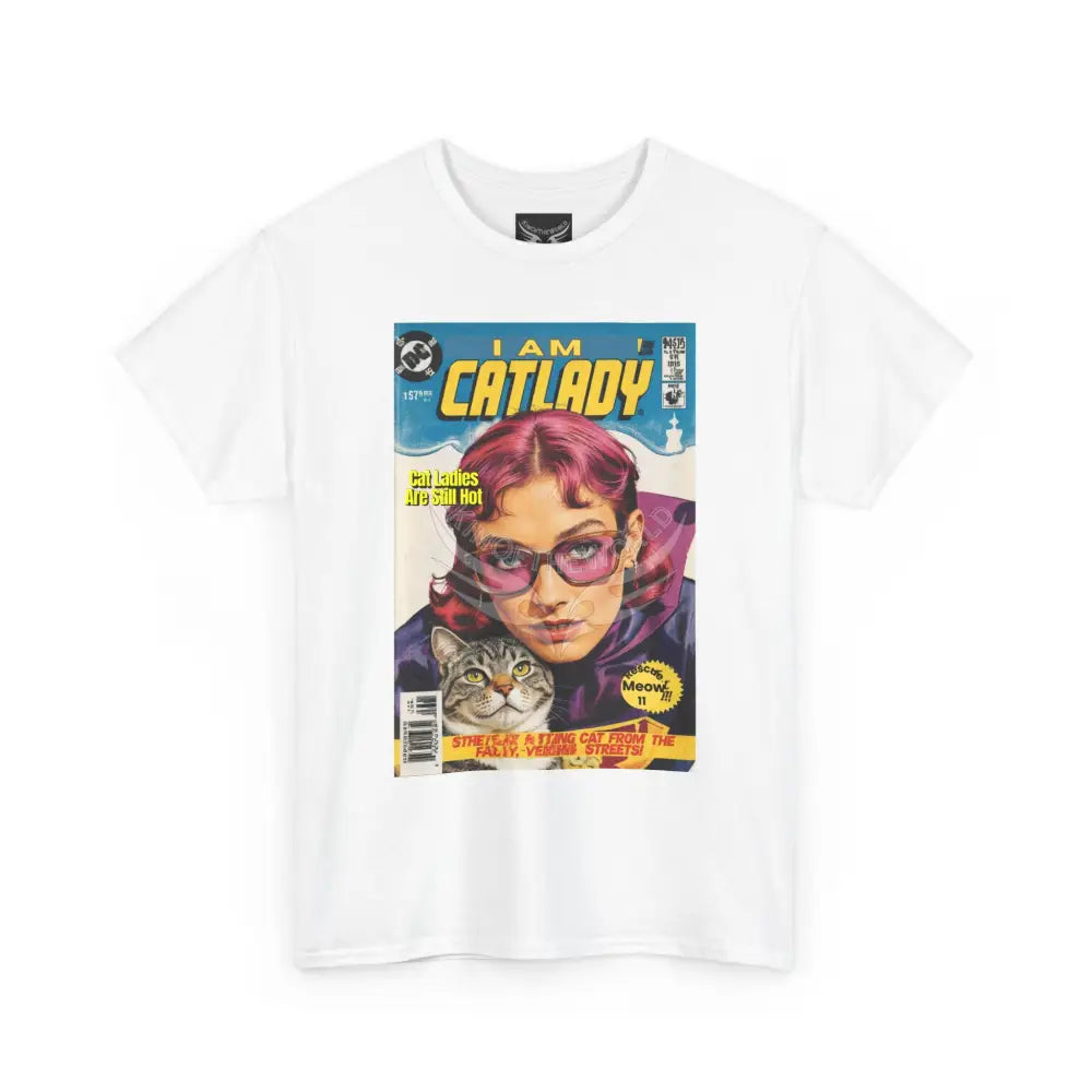 I Am Catlady Retro Comic Tee - Vintage Cat Lover Graphic T-Shirt T-Shirt