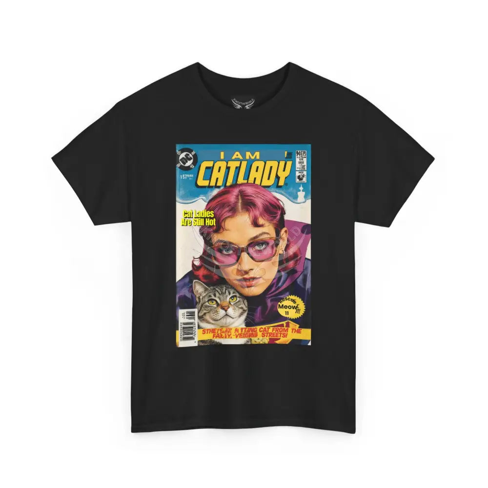 I Am Catlady Retro Comic Tee - Vintage Cat Lover Graphic T-Shirt T-Shirt