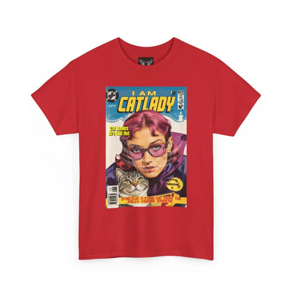 I Am Catlady Retro Comic Tee - Vintage Cat Lover Graphic T-Shirt T-Shirt