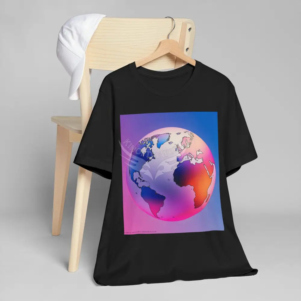 “I’ll show you things you’ve never seen before.” —Kim of the World— Colorful Globe Graphic Tee T-Shirt