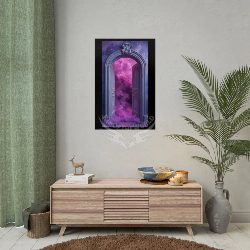 Imagination Artistic & 3D Creativity Vaporwave Celestial Doorway Art Print Poster