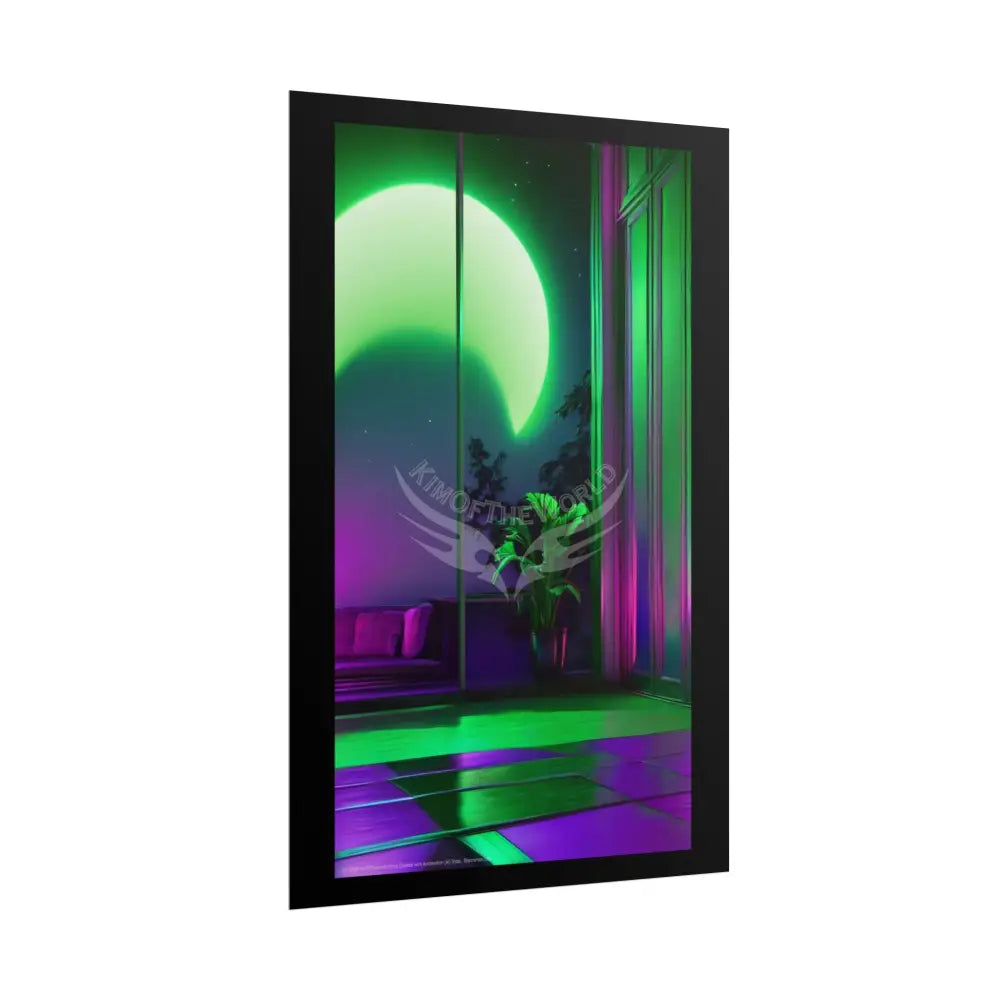 Imagination Artistic & 3D Creativity Vaporwave Celestial Doorway Art Print Poster
