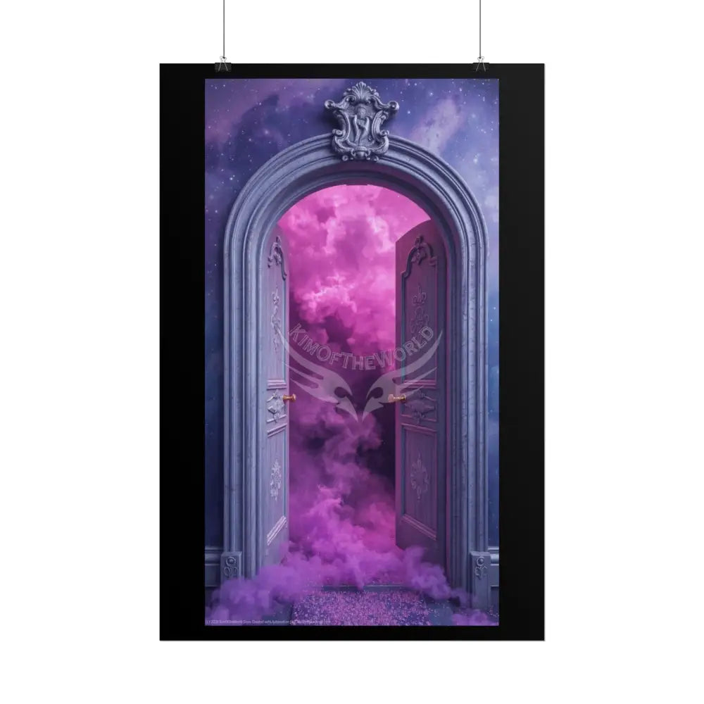 Imagination Artistic & 3D Creativity Vaporwave Celestial Doorway Art Print Poster