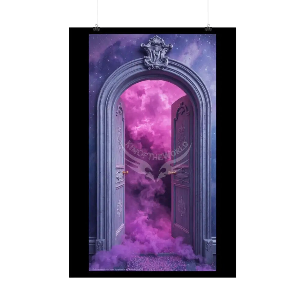 Imagination Artistic & 3D Creativity Vaporwave Celestial Doorway Art Print Poster