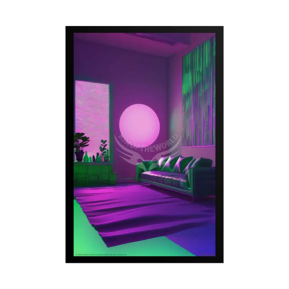 Imagination Artistic & 3D Creativity Vaporwave Interior Art Print 20″ x 30″ (Vertical) / Matte Poster