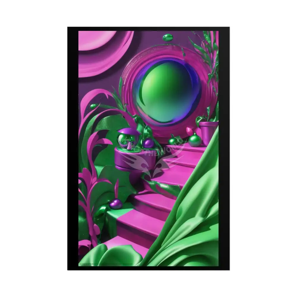 Imagination Artistic & 3D Creativity Vaporwave Party Room Interior Art Print 20″ x 30″ (Vertical) / Matte Poster