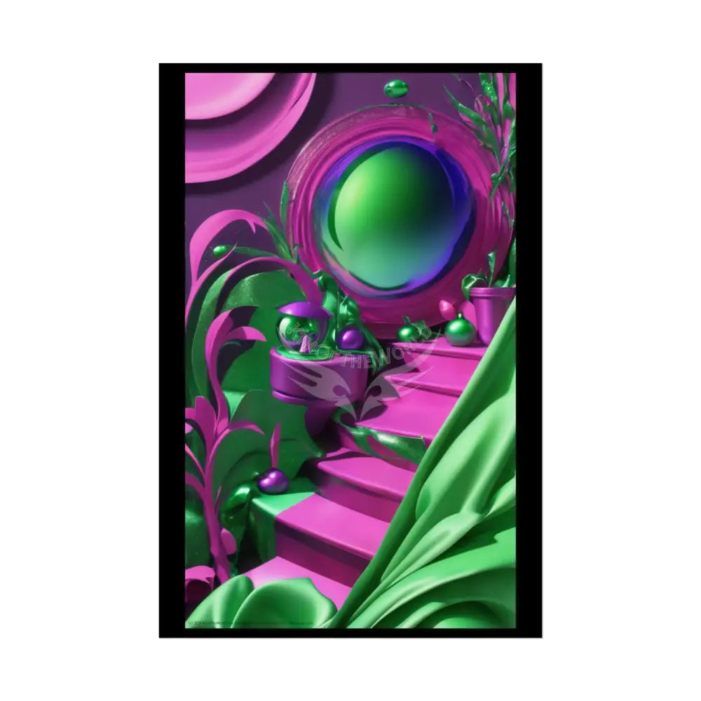 Imagination Artistic & 3D Creativity Vaporwave Party Room Interior Art Print 20″ x 30″ (Vertical) / Semi Glossy Poster