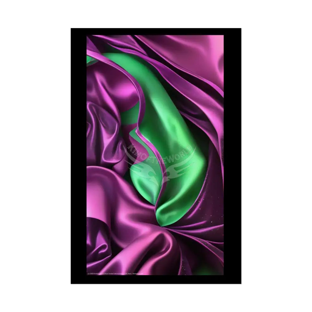 Imagination Artistic & 3D Creativity Vaporwave Satin & Stars Interior Art Print 24’’ x 36’’ (Vertical) / Semi Glossy