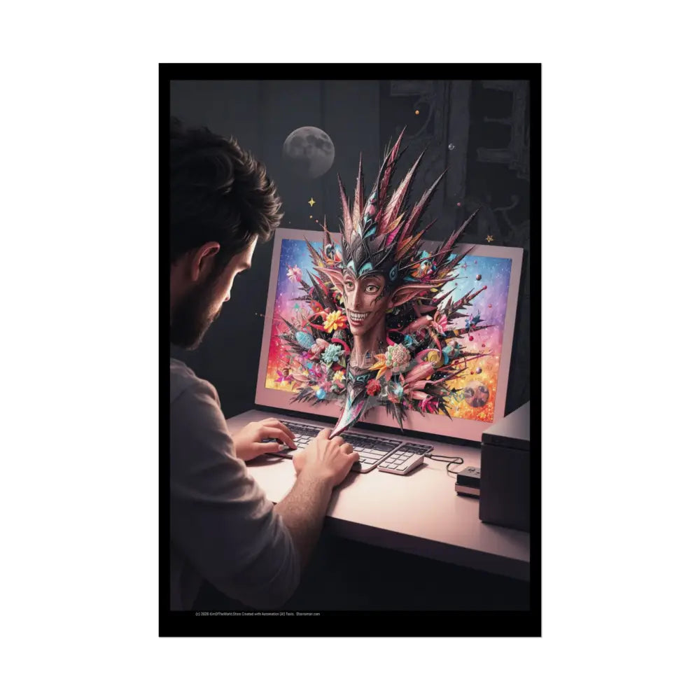 Imagination Artistic & Computer Creativity Art Print 24’’ x 36’’ (Vertical) / Semi Glossy Poster
