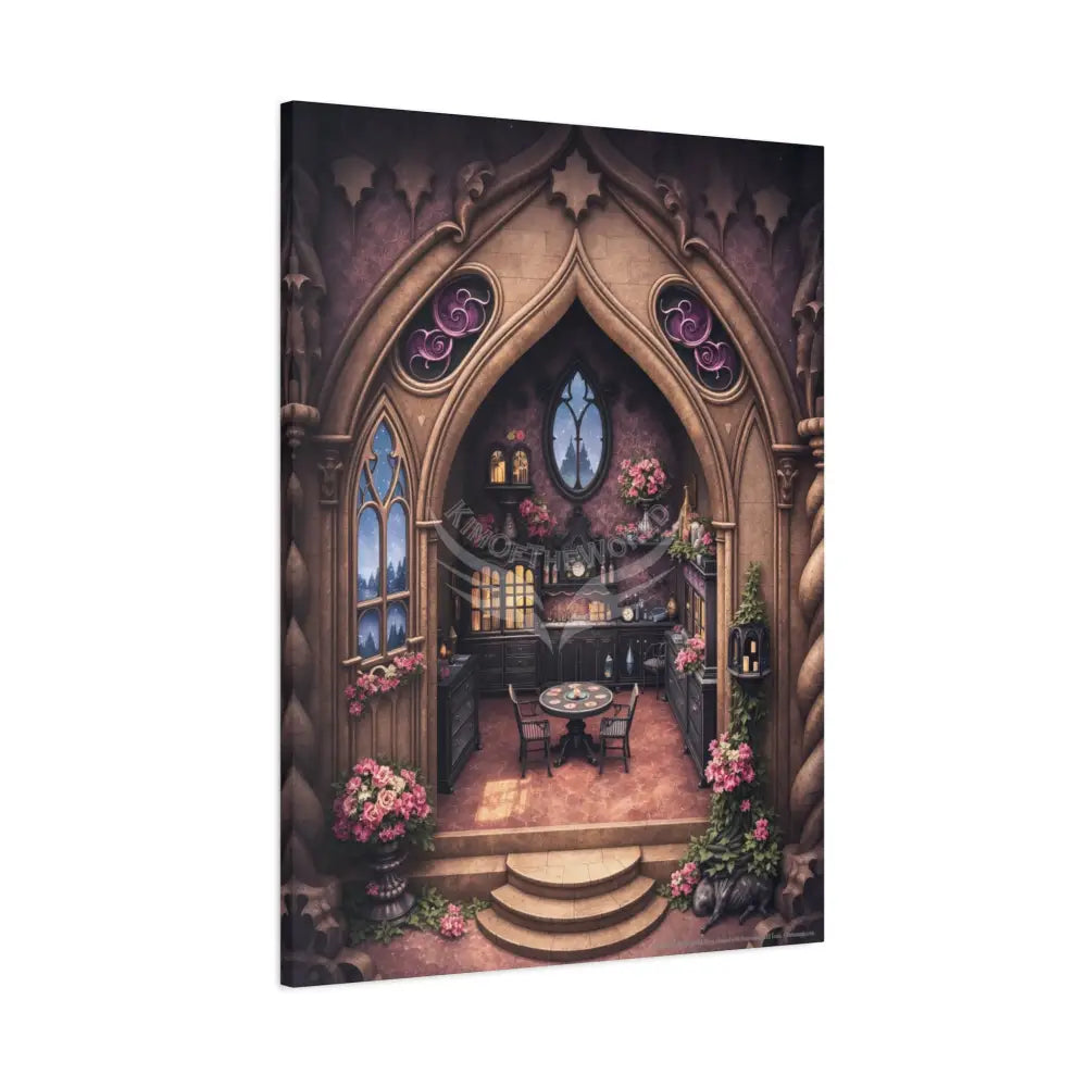 Interior POV 3D Window Matte Canvas Wall Art — Quaint Vintage Interiors Canvas