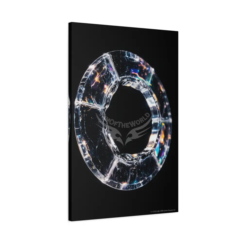 Iridescent Lens Ring through Vortex Canvas Print — Dimensional Wall Art Canvas