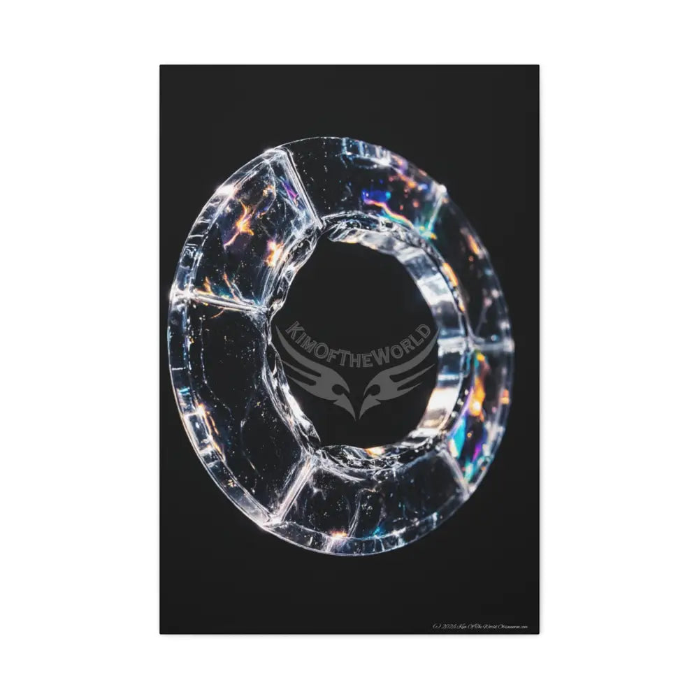 Iridescent Lens Ring through Vortex Canvas Print — Dimensional Wall Art 24’’ x 36’’ (Vertical) / 1.25’’ Canvas