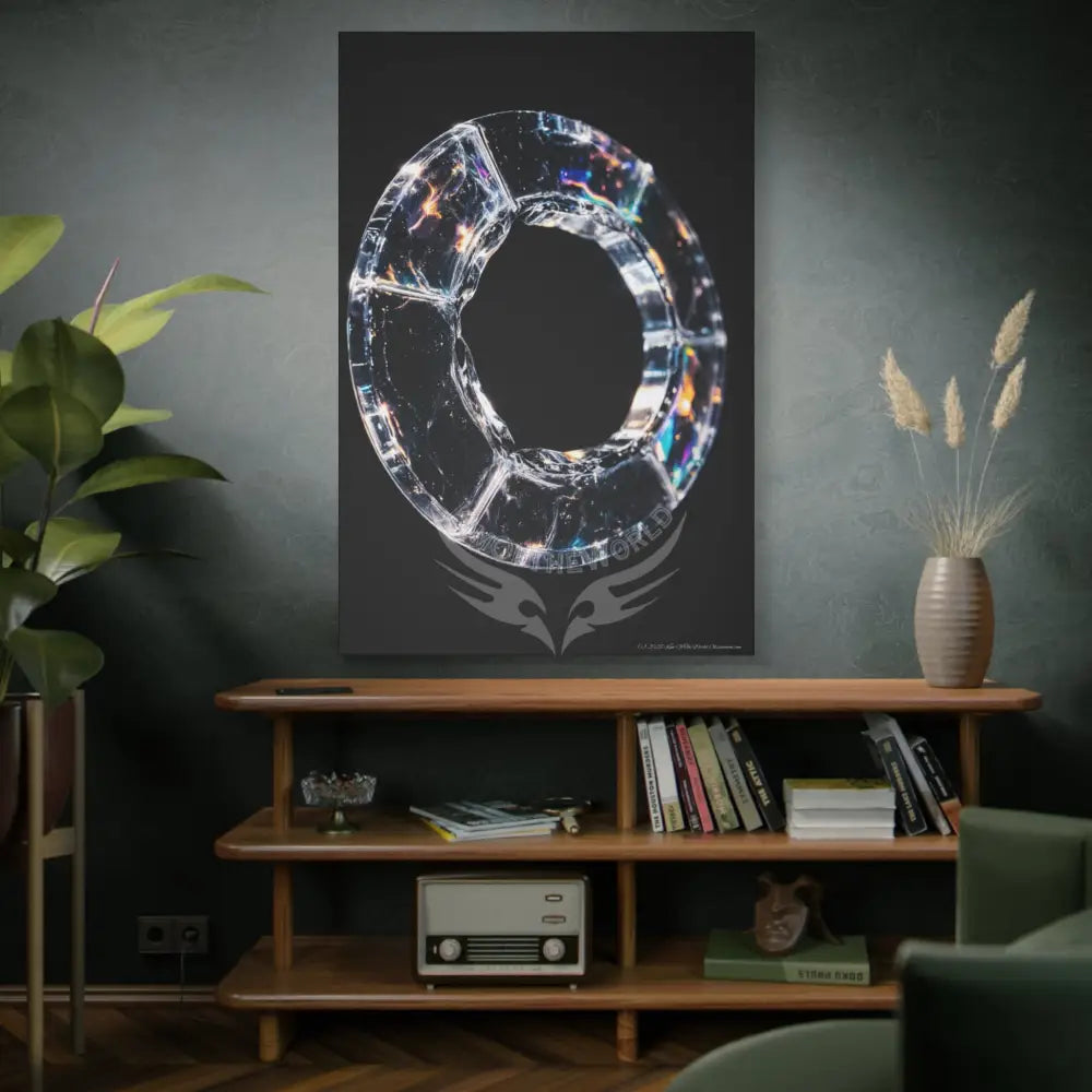 Iridescent Lens Ring through Vortex Canvas Print — Dimensional Wall Art Canvas