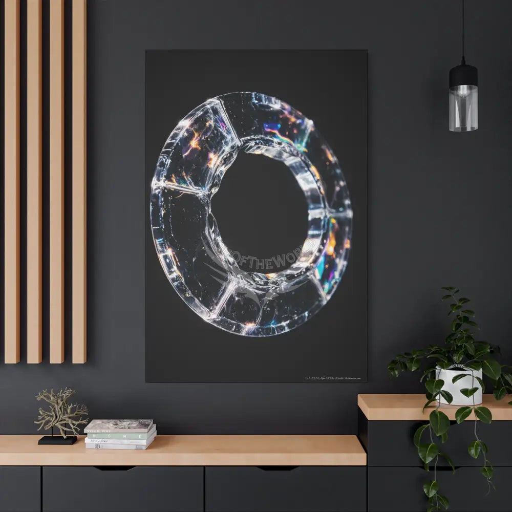 Iridescent Lens Ring through Vortex Canvas Print — Dimensional Wall Art Canvas