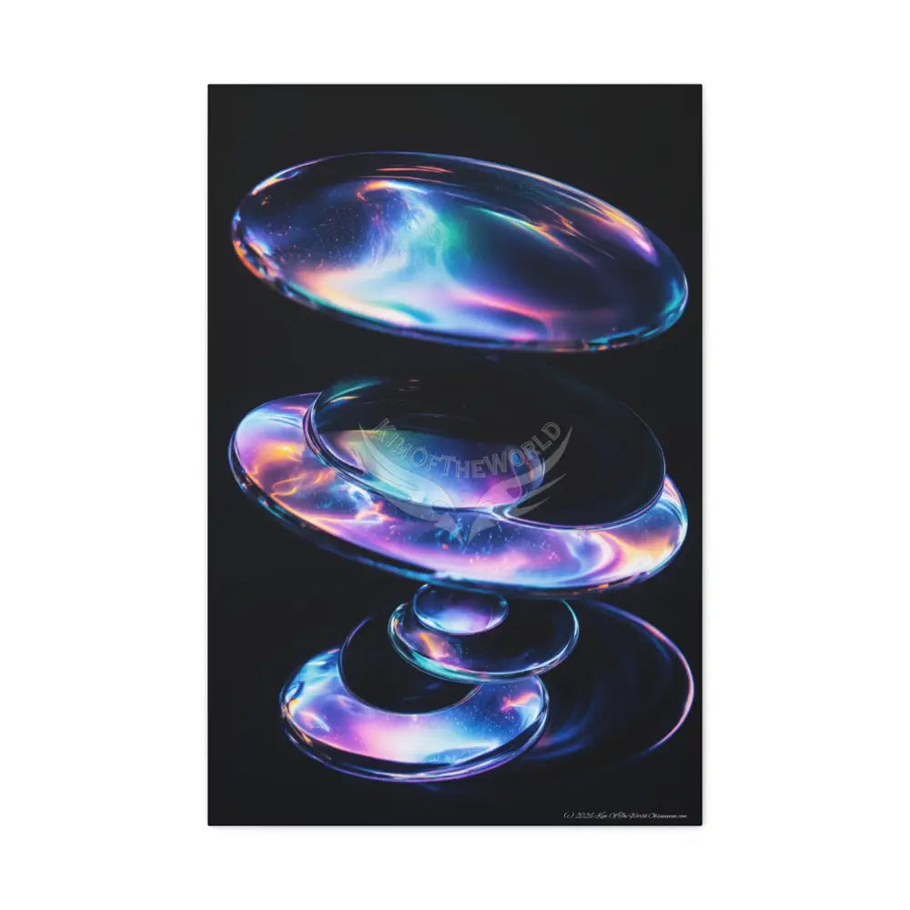 Iridescent Lens through Vortex Canvas Print — Dimensional Wall Art 24’’ x 36’’ (Vertical) / 1.25’’ Canvas