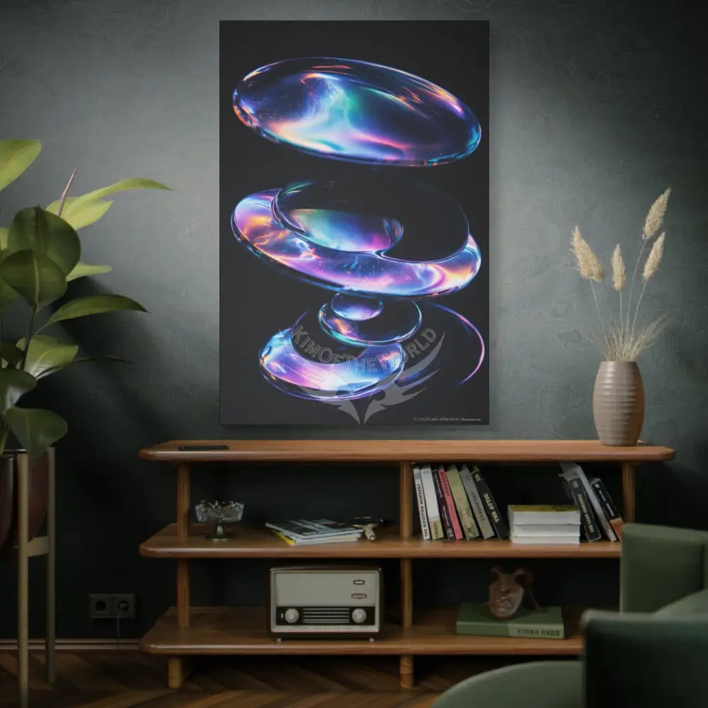 Iridescent Lens through Vortex Canvas Print — Dimensional Wall Art Canvas