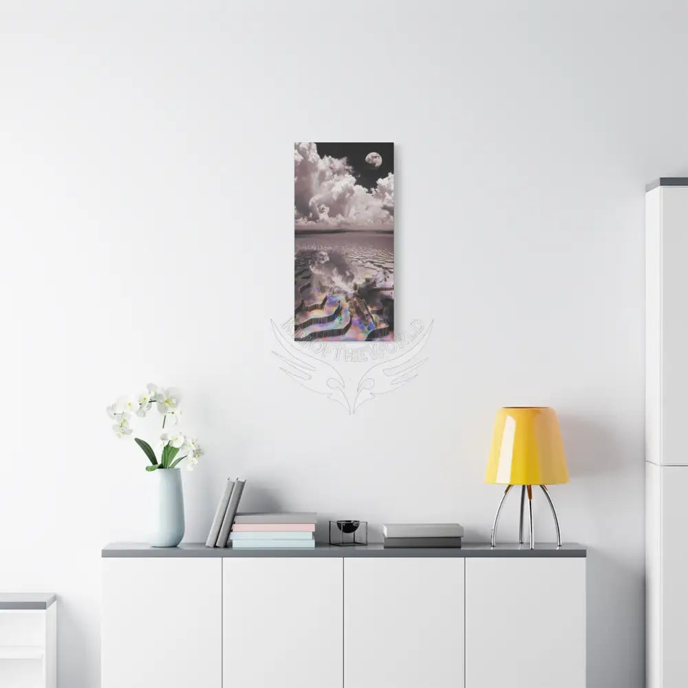 Iridescent Waterfall Landscape Matte Canvas Print — Stretched Wall Art Canvas