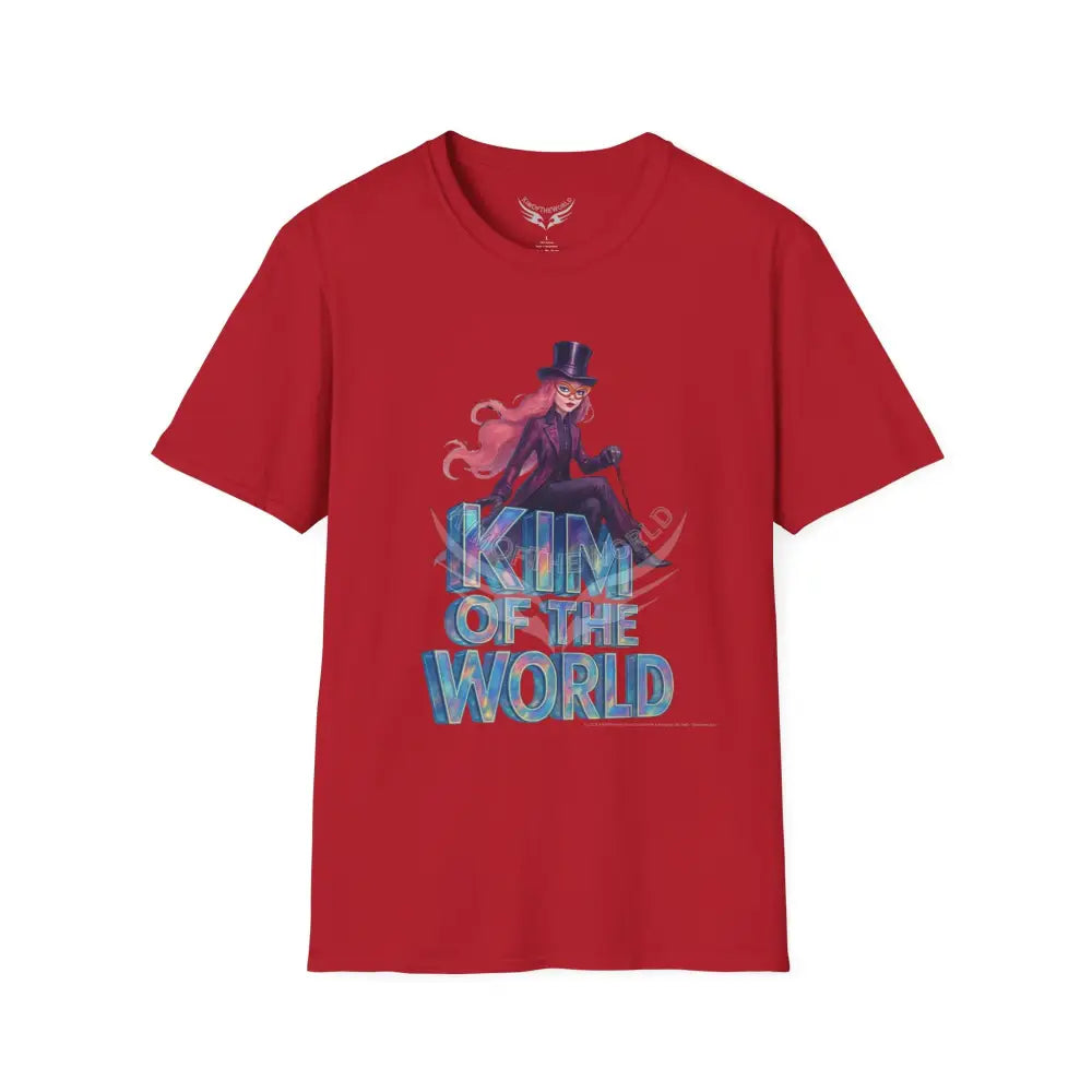 ’Kim of the World Art Shop’ Sales Team Tee - Softstyle T-Shirt Cherry Red / S T-Shirt