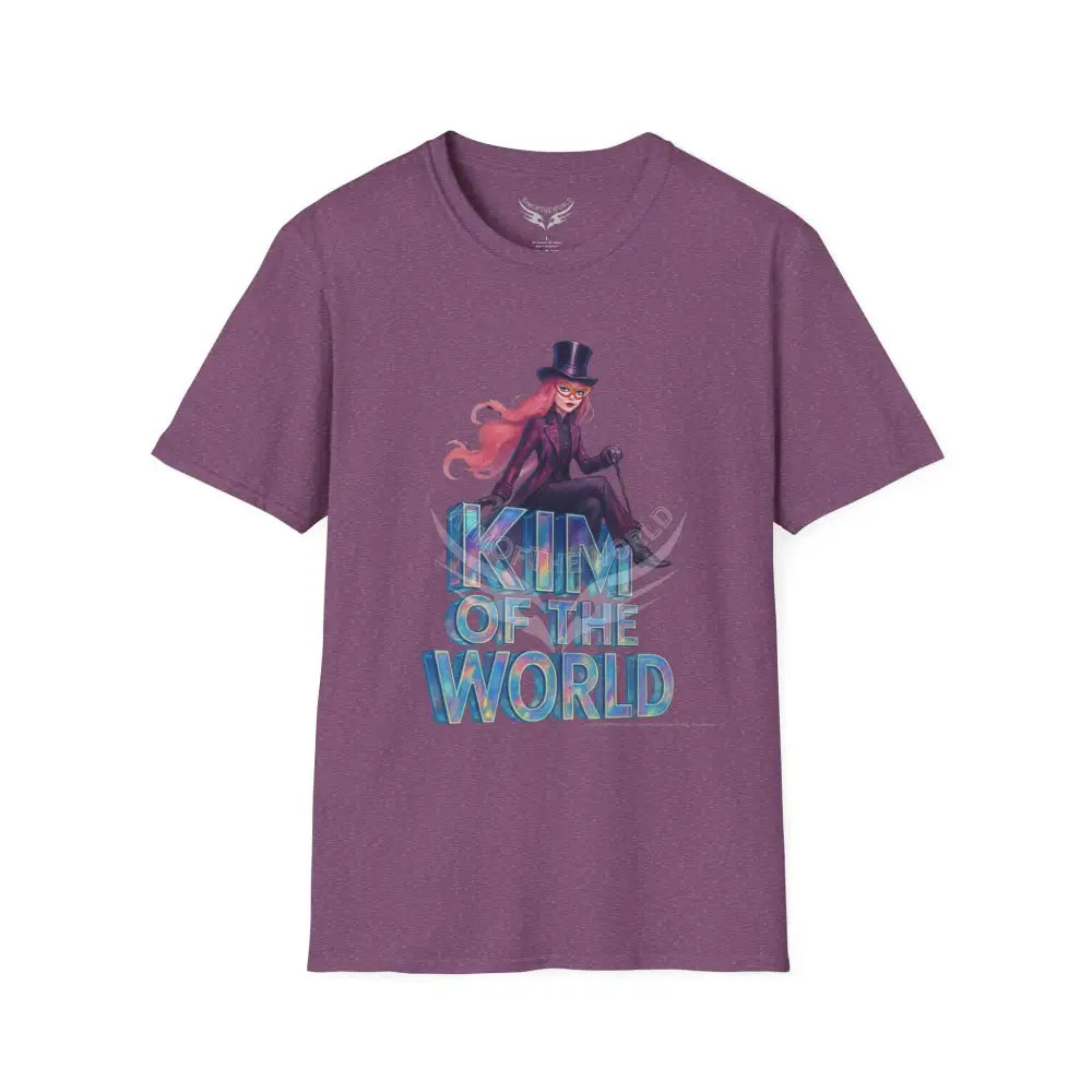 ’Kim of the World Art Shop’ Sales Team Tee - Softstyle T-Shirt Heather Maroon / S T-Shirt